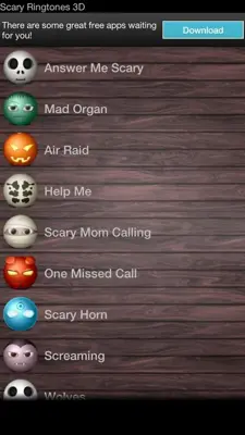 Scary Ringtones 3D android App screenshot 3